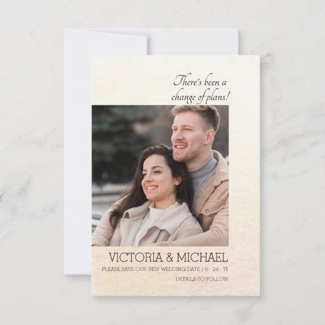 There's Been A Change of Plans Announcement (Front)