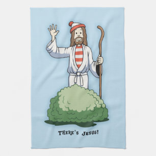There's Jesus! Tea Towel
