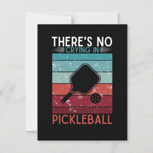 There's No Crying In Pickleball Retro Paddles Rack Thank You Card