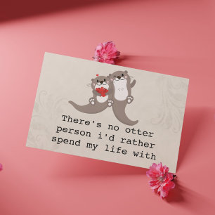 "There's No Otter Person" Anniversary/Valentine's  Holiday Card