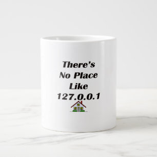 Theres No Place like blk with house Large Coffee Mug