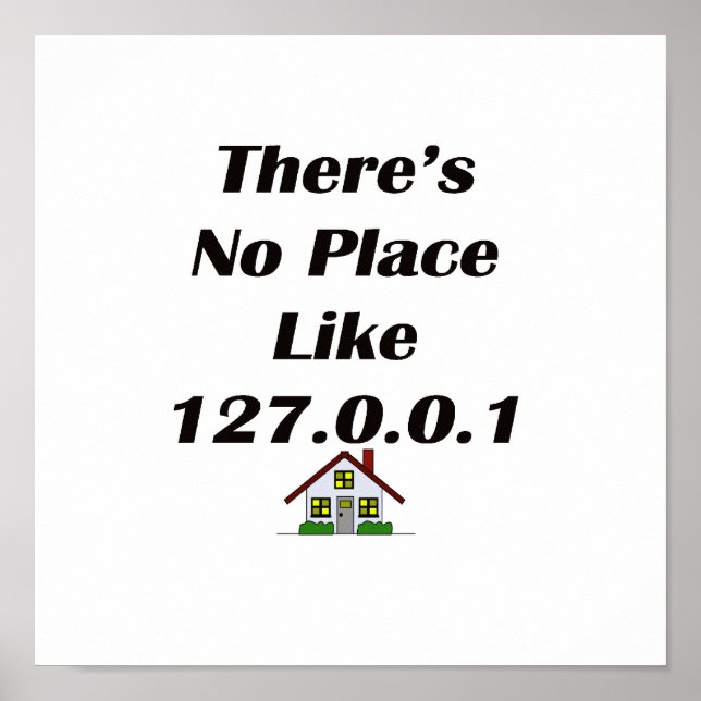 Theres No Place like blk with house Poster (Front)