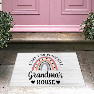 There's No Place Like Grandma's House Rainbow Door Doormat