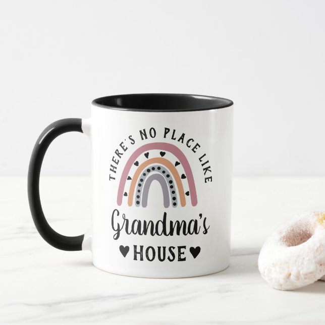 There's No Place Like Grandma's House Rainbow Mug (With Donut)