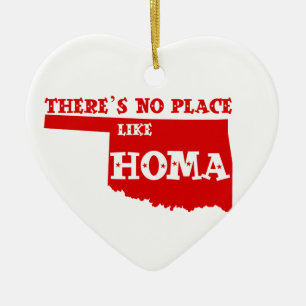 There's No Place Like Homa Oklahoma Ceramic Ornament
