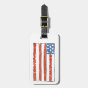 There's No Place Like Home Flag of The USA Luggage Tag