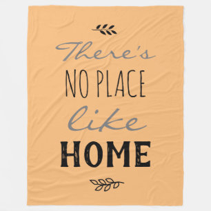 There's no place like home foliage fleece blanket