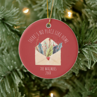 There's No Place Like Home Personalised Homeowners Ceramic Ornament