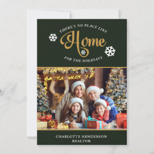 There's No Place Like Home Photo Christmas Holiday Card