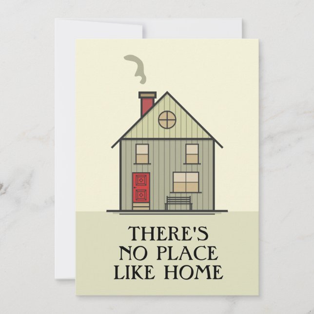 There's No Place Like Home Quote House Thank You Card (Front)