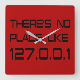 There's No Place Like Home Square Wall Clock