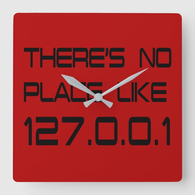 There's No Place Like Home Square Wall Clock (Front)