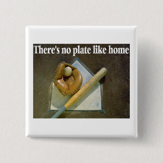 Theres No PLATE Like Home 15 Cm Square Badge