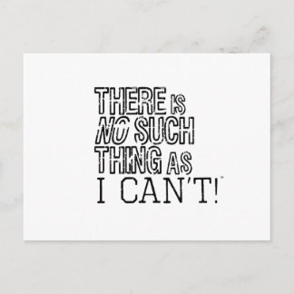 There's no such thing as I can't! Postcard