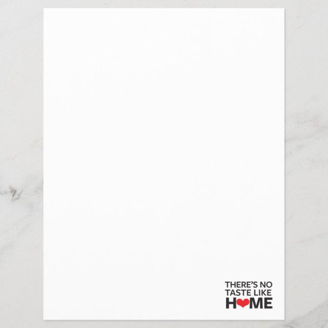 There's No Taste Like Home Flyer (Front)