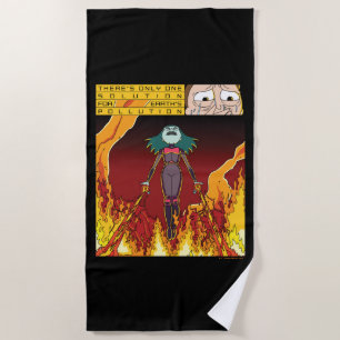 There's Only One Solution For Earth's Pollution Beach Towel
