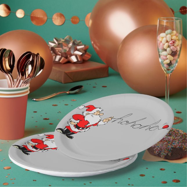 There's Some Ho Ho Ho's Santa Paper Plate (Multi)