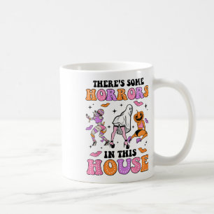 There's Some Horrors In This House Funny Ghost Hal Coffee Mug