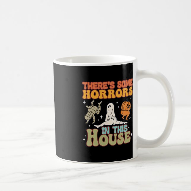 There's Some Horrors In This House Ghost Pumpkin H Coffee Mug (Right)