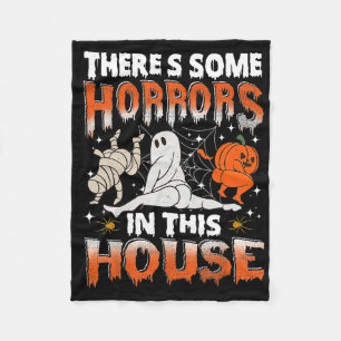 There's Some Horrors In This House Ghost Pumpkin H Fleece Blanket