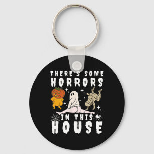 There's Some Horrors In This House Ghost Pumpkin H Key Ring