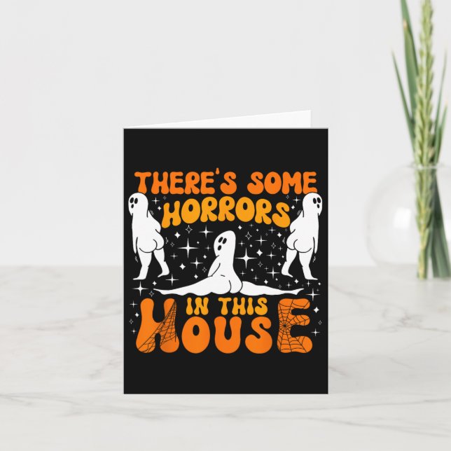 Theres Some Horrors In This House Spooky Season Ha Card (Front)