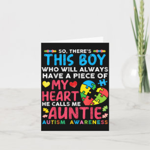 Theres This Boy He Calls Auntie Au Awareness Aunt Card