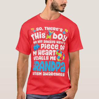 Theres This Boy He Calls Me Grandpa Autism Men Gif T-Shirt