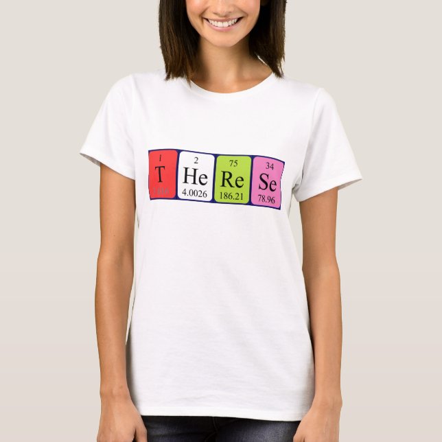 Therese periodic table name shirt (Front)