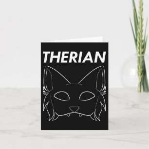 Therian Furry Animal Mask Wolf Cat Dog Card