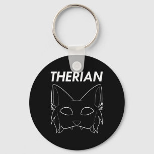 Therian Furry Animal Mask Wolf Cat Dog Key Ring