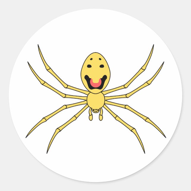 Theridion grallator AKA Happy Face Spider Classic Round Sticker (Front)