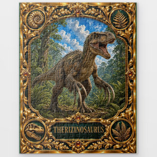 Therizinosaurus Dinosaur, Jewelled Heirloom Art Jigsaw Puzzle