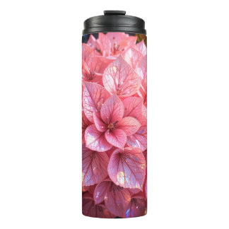 Thermal Bottle with Pink Flowers