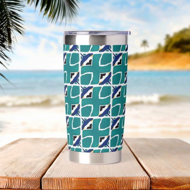 thermal coffee tumbler, thermal tumbler,  insulated tumbler (Beach)