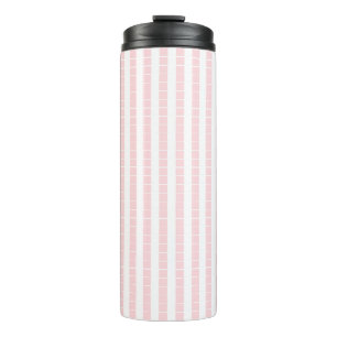 Thermal Tumbler Baby Pink & White Stripe