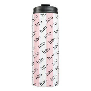 Thermal Tumbler Baby Pink & White Stripe H2o