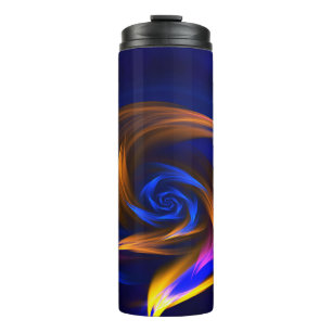 Thermal Tumbler Blue And Orange Vortex