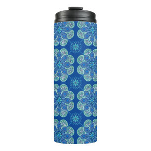Thermal Tumbler blue medallion pattern