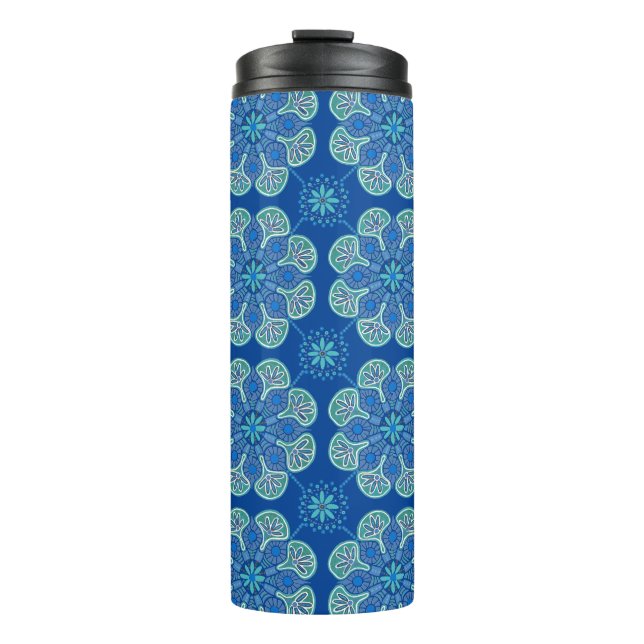 Thermal Tumbler blue medallion pattern (Front)