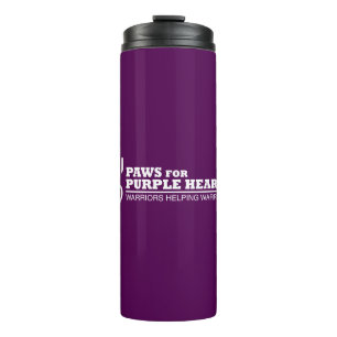 Thermal Tumbler Bottle - Purple w White Logo