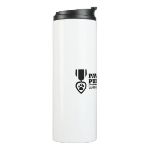 Thermal Tumbler Bottle - White w Black Logo