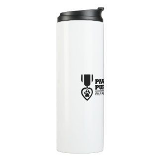 Thermal Tumbler Bottle - White w Black Logo