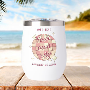 Thermal tumbler city name town beach