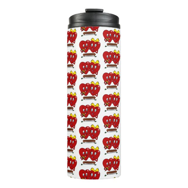 Thermal Tumbler Couple Red Hearts (Front)