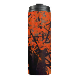 Thermal Tumbler Fall Red Tree Painting