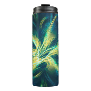 Thermal Tumbler Fractal Flower Blue Palette