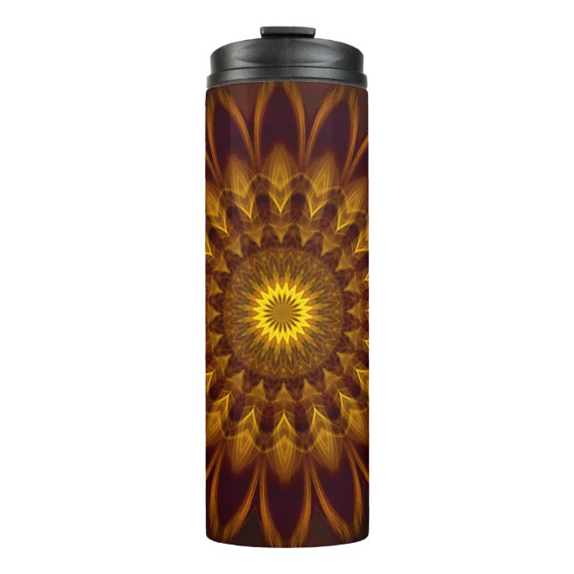 Thermal Tumbler Mandala Pattern Earth Colours (Front)