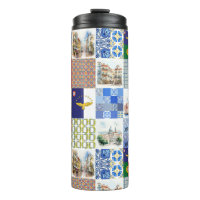 Thermal Tumbler of Portugal Flag and Azores Flag