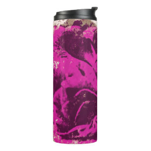 Thermal Tumbler Purple Rose Watercolor